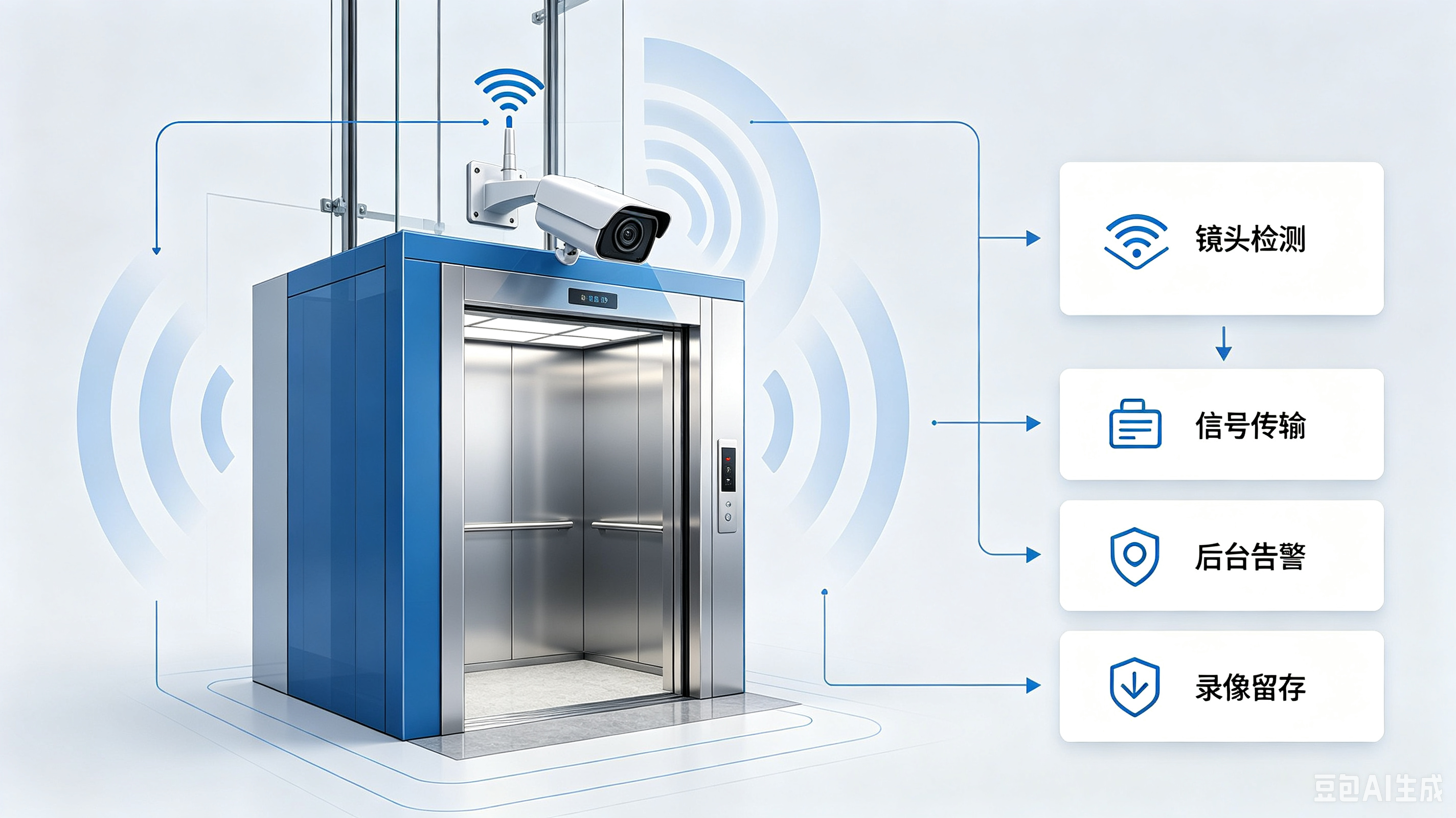 电梯轿厢内监控如何解决信号遮挡问题？